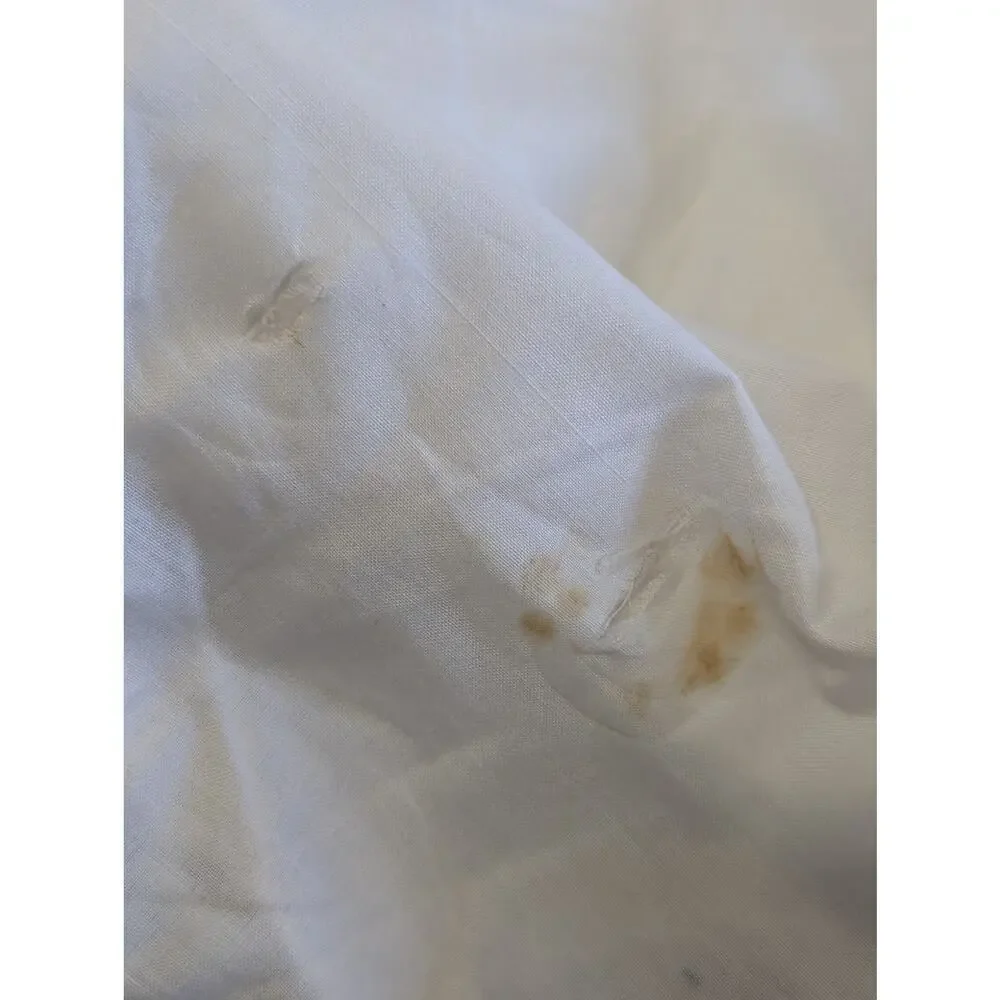 J. QUEEN, NEW YORK! GOLDEN CREAM SQUIGGLES & CONTRAST BAR DROP BEDSKIRT! SZ KG
